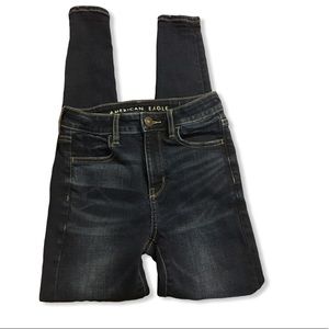 American Eagle Hi-rise jeggings jeans denim stretch size 0 Short